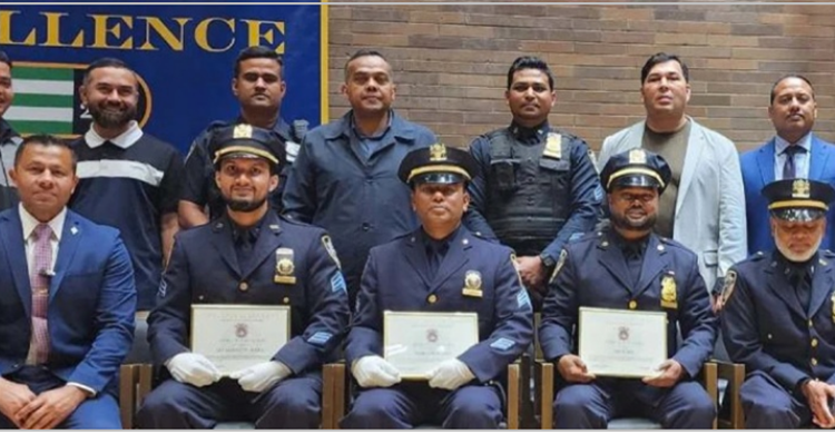 নিউইয়র্ক সিটি পুলিশে পদোন্নতি পেলেন ৫ বাংলাদেশি-আমেরিকান